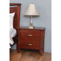 CLANTON 2 DRAWER BEDSIDE TABLE - 600(H) x 570(W) - JARRAH