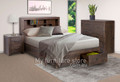 MUNICH KING 3 PIECE (BEDSIDE) BEDROOM SUITE WITH UNDER BED STORAGE - GREY STONE