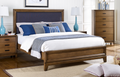 KING CLOVIS TIMBER BED - AS PICTURED