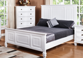 QUEEN FLORENCE TIMBER BED - WHITE