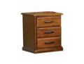 MERCED 2 DRAWER BEDSIDE TABLE - ANTIQUE OAK