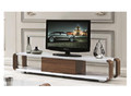 RAILEY TV CABINET (MODEL:D805) WITH DRAWER - 450(H) x 2000(W) - BRIGHT WHITE / WALNUT