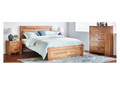 STUNZEL QUEEN 5 PIECE (DRESSER) BEDROOM SUITE - WORMY CHESTNUT