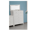 VIOLA 6 DRAWER TOP SLIT WITH MIRROR - IVORY WHITE