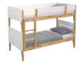 SINGLE OVER SINGLE IRVINE 2 TONED BUNK BED - WHITE WASH / NATURAL