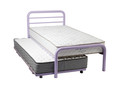 KING SINGLE (AUSSIE MADE) BUDGET 2 RAIL BED WITH KING SINGLE UNDER BED POP UP TRUNDLE- ASSORTED COLOURS