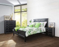 JASPER DOUBLE OR QUEEN 5 PIECE (DRESSER) BEDROOM SUITE - BLACK