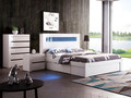 BEXLEY KING 3 PIECE (BEDSIDE) BEDROOM SUITE WITH LED LIGHTS AND STORAGE OPTIONS  (LS 708 K)-  GLOSS WHITE