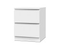 ARTISS 2 DRAWER BEDSIDE TABLE - WHITE