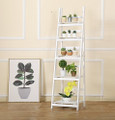 DUDLEY WOODEN LADDER SHELF STAND - WHITE