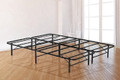 QUEEN CLEMENCE FOLDING METAL BED FRAME - BLACK