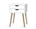 PYKE 2 DRAWER BEDSIDE TABLE - WHITE