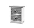 CULLMAN 2 DRAWER BEDSIDE TABLE - GREY