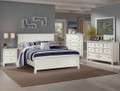 TEMPURA (044) DOUBLE OR QUEEN 5 PIECE (DRESSER) BEDROOM SUITE (MODEL - 20-1-13-1-18-1-3-11) - WHITE