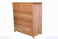 TERRELL (AUSSIE MADE) 6 DRAWER TALLBOY (2 OVER 4) - TASSIE OAK / TASSIE OAK VENEER COMBINATION - ASSORTED COLOURS