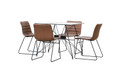 NOVO 5 PIECE DINING SETTING WITH CINCINNATI CHAIRS - AS PICTURED