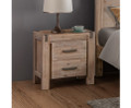 JARVAN 2 DRAWER BEDSIDE TABLE - CLASSIC OAK