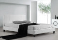 DOUBLE ARIZONA LEATHERETTE BED FRAME - WHITE