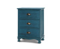 VANITY 3 DRAWER BEDSIDE TABLE - VINTAGE BLUE