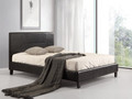 QUEEN ACHIRD LEATHER BED - BLACK