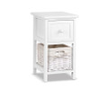 2 PCS JOSEPHINE 1 DRAWER BEDSIDE TABLE - WHITE