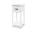 VANITY 1 DRAWER BEDSIDE TABLE - WHITE