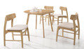 JESSIE 5 PIECE ROUND DINING SETTING - 1000(D) - NATURAL