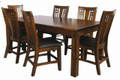 FABULOS 9 PIECE DINING SETTING - 1500(W) X 1500(D) - HAZELNUT