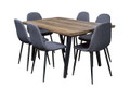 RICARDO 5 PIECE DINING SUITE 1500(W) x 900(D) DINING TABLE - DARK OAK 