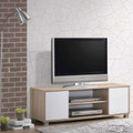 SENECA TV ENTERTAINMENT UNIT - 410(H) X 1200(W) x 400(D) - WHITE / OAK