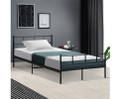 KING SINGLE MARLO METAL BED - BLACK