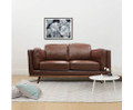 RAVEN 2 SEATER LEATHERETTE  SOFA - BROWN