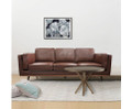 RAVEN 3 SEATER LEATHERETTE  SOFA - BROWN