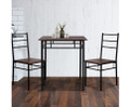 ODESSA  3 PIECE  DINING SETTING WITH -700(L) TABLE - WALNUT & BLACK