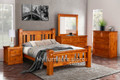 DOUBLE LEGIONS TIMBER BED FRAME - NUTMEG