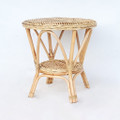 SOPHIA RATTAN ROUND SIDE TABLE - WHITEWASH (NOT AS PICTURED)