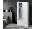 RAELIAN 2 DOOR/ 2 DRAWER WARDROBE - WHITE