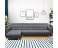 GLENDFORD  FABRIC ADJUSTABLE SOFA BED -  GREY