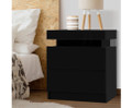 HAMILTON 2 DRAWER BEDSIDE TABLE - BLACK