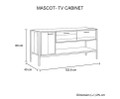 DYNIE TV CABINET ENTERTAINMENT UNIT - OAK