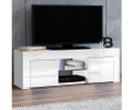 HAMILTON TV CABINET ENTERTAINMENT UNIT - 350(H) x 1300(W) - HIGH GLOSS WHITE