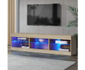 HAMILTON TV CABINET ENTERTAINMENT UNIT WITH RGB LED 1500(W) - OAK