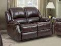 BELLA 2 SEATER LEATHERETTE RECLINER LOUNGE SOFA -  CHOCOLATE OR BLACK