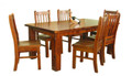 ALANZO 9 PIECE DINING SETTING WITH KIMBERLEY CHAIRS - 2100(L) x 1050(W) - RUSTIC