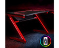 ELYSIAN COMPUTER GAMING RACER STYLE DESK WITH LED - BLACK & RED