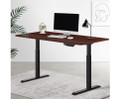 MENSHRYLL MOTORISED HEIGHT  ADJUSTABLE DESK 1200(W) - WALNUT & BLACK