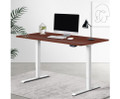 MENSHRYLL MOTORISED  ADJUSTABLE DESK 1400(W) -  WALNUT & GREY