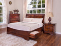 WATERFORD KING 3 PIECE (BEDSIDE) BEDROOM SUITE WITH UNDERBED STORAGE - BURNISHED CHERRY