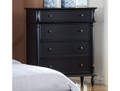 VALERIA (6204) 4 DRAWER TALLBOY - BLACK WASH