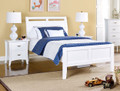 LISERLI (5205) DOUBLE OR QUEEN 3 PIECE (BEDSIDE) BEDROOM SUITE - WHITE